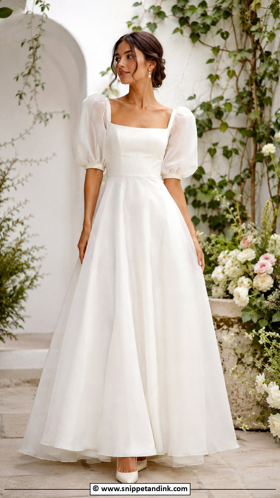 Puff Sleeve Wedding Dress - Snippet and Ink - 35 Wedding Dresses with Sleeves