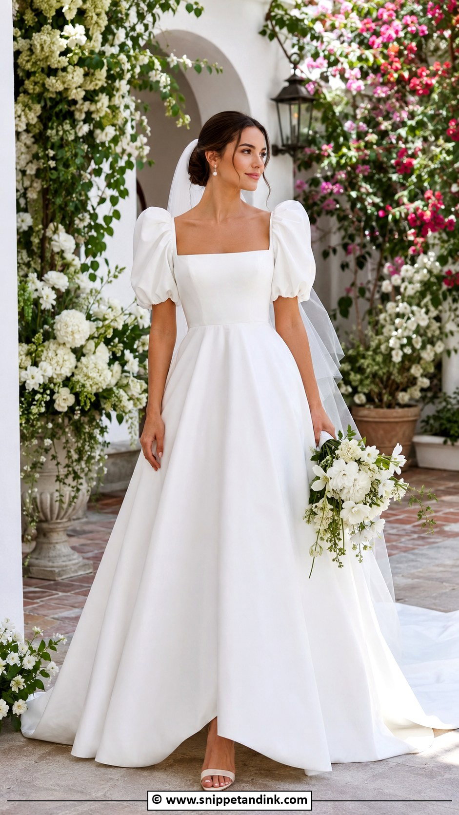 Puff Sleeve Wedding Dress - Snippet and Ink - 25 Cheap Wedding Dress Ideas