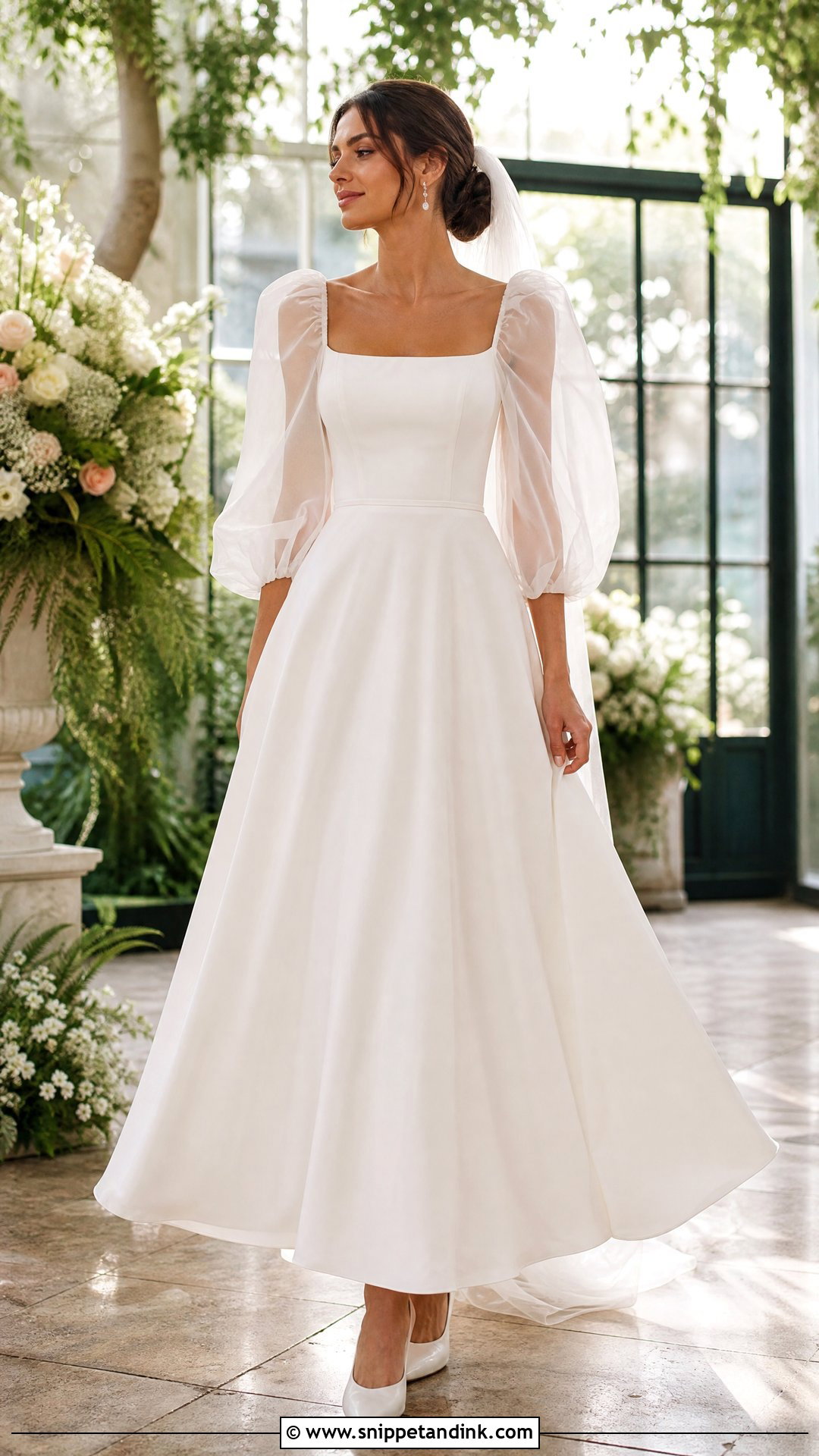 Puff Sleeve Wedding Frock - Snippet and Ink - 20 Wedding Frocks the Bride Ideas