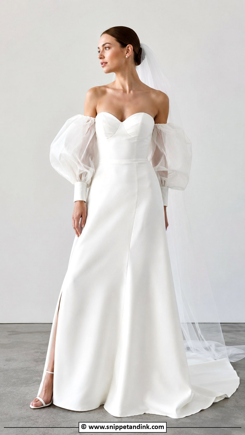 Puff Sleeve Wedding Gown - Snippet and Ink - 30 Wedding Gowns with Sleeves