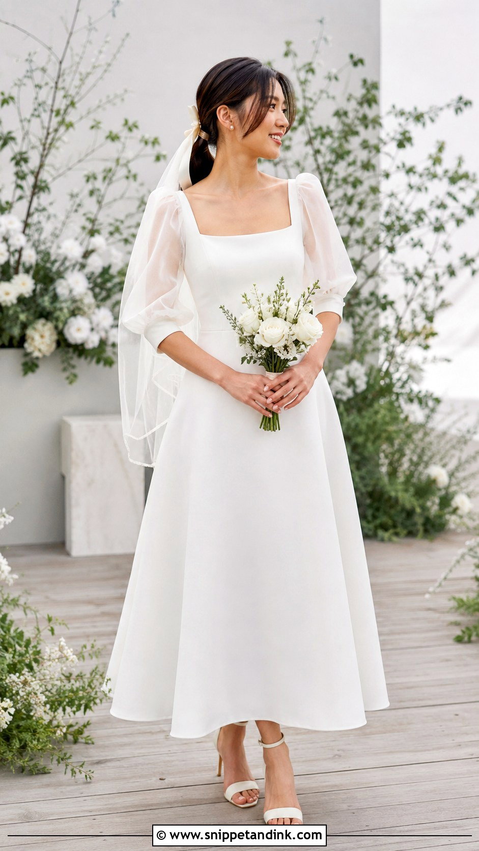 Puff Sleeve Whimsical Bridal Look - Snippet and Ink - 20 Whimsical Bride Ideas
