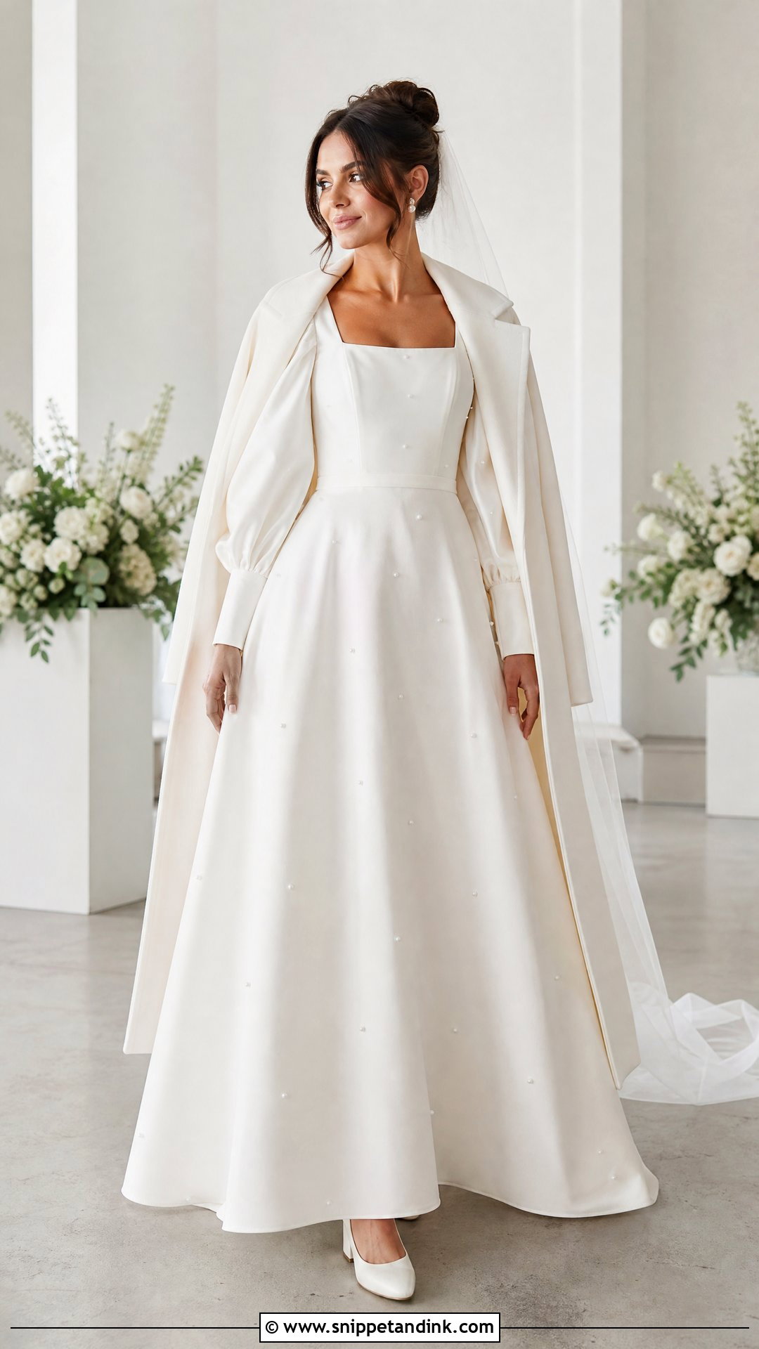 Puff Sleeve Winter Wedding Dress - Snippet and Ink - 20 Simple Winter Wedding Dress Ideas