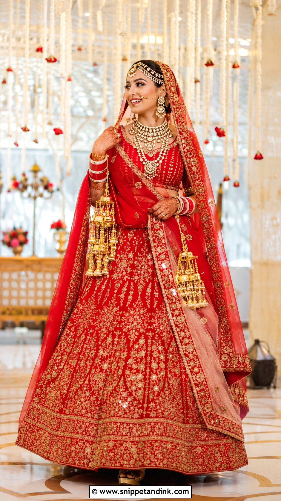 Punjabi Bridal Lehenga Look - Snippet and Ink - 25 Indian Bridal Outfits Wedding Day