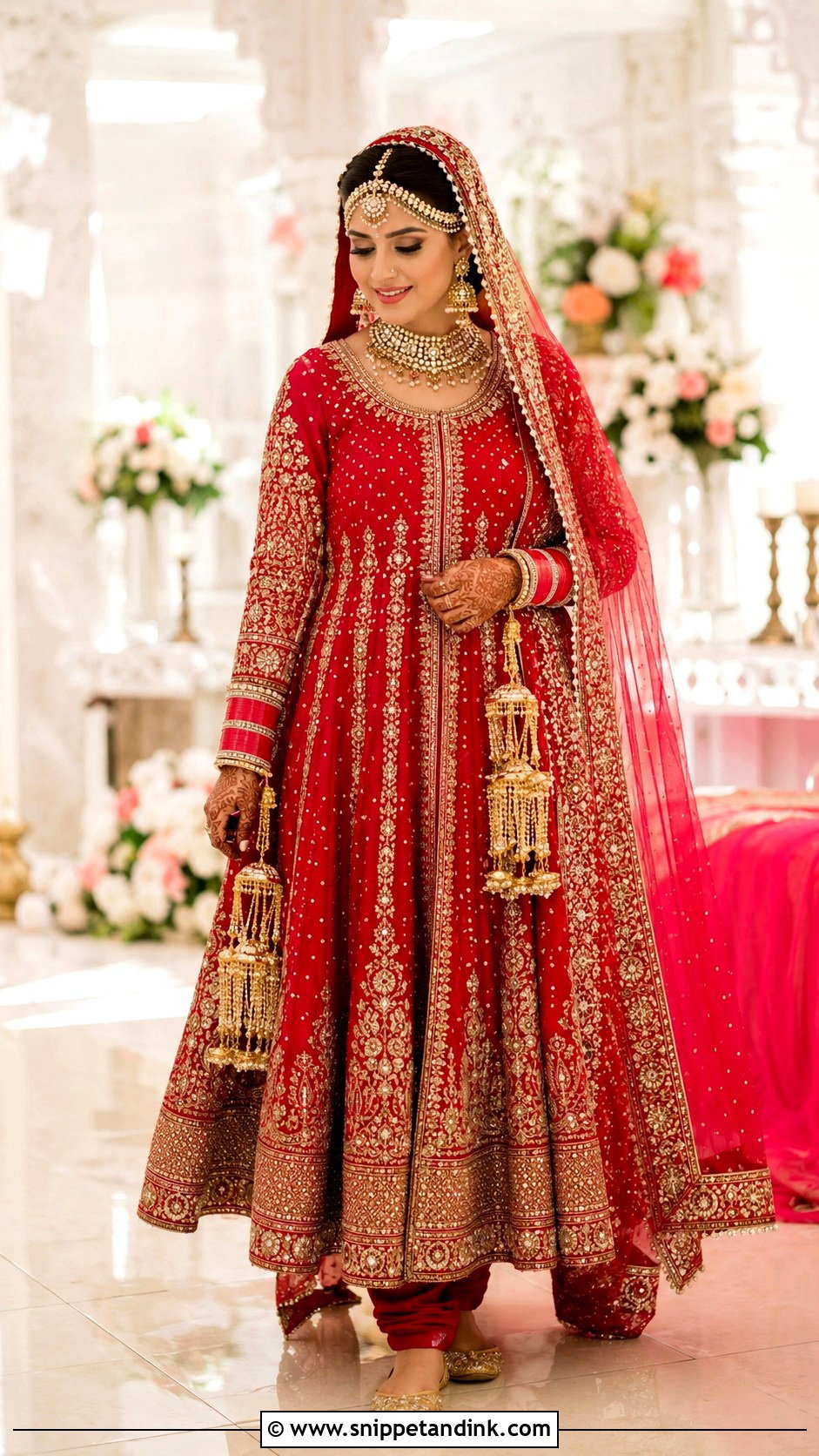 Punjabi Bride Anarkali Suit - Snippet and Ink - 25 Traditional Punjabi Bride Ideas