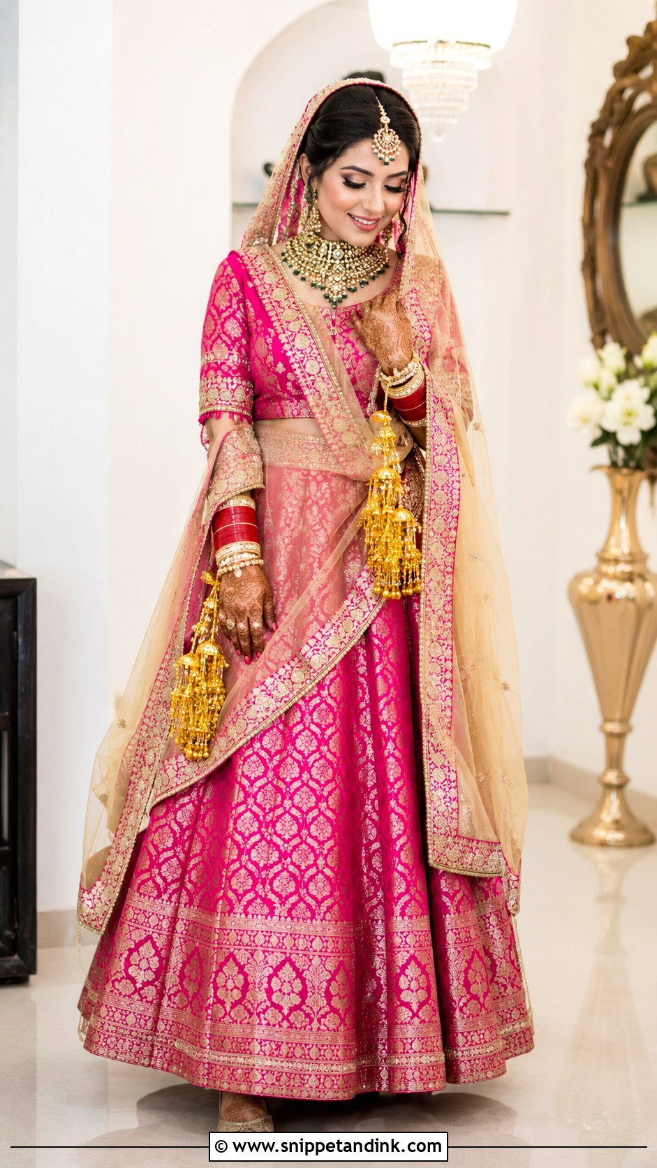 Punjabi Bride Banarasi Lehenga - Snippet and Ink - 25 Traditional Punjabi Bride Ideas