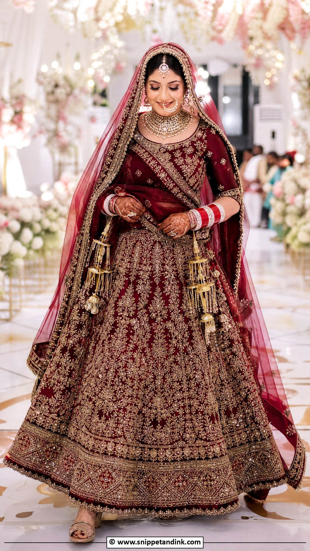 Punjabi Bride Lehenga Outfit - Snippet and Ink - 35 Indian Bride Ideas