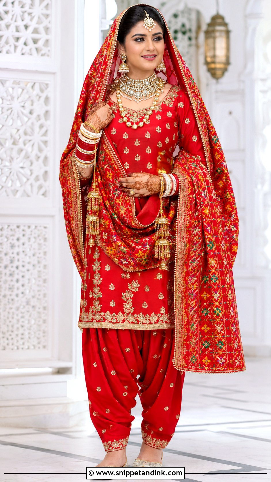 Punjabi Bride Patiala Suit - Snippet and Ink - 25 Traditional Punjabi Bride Ideas
