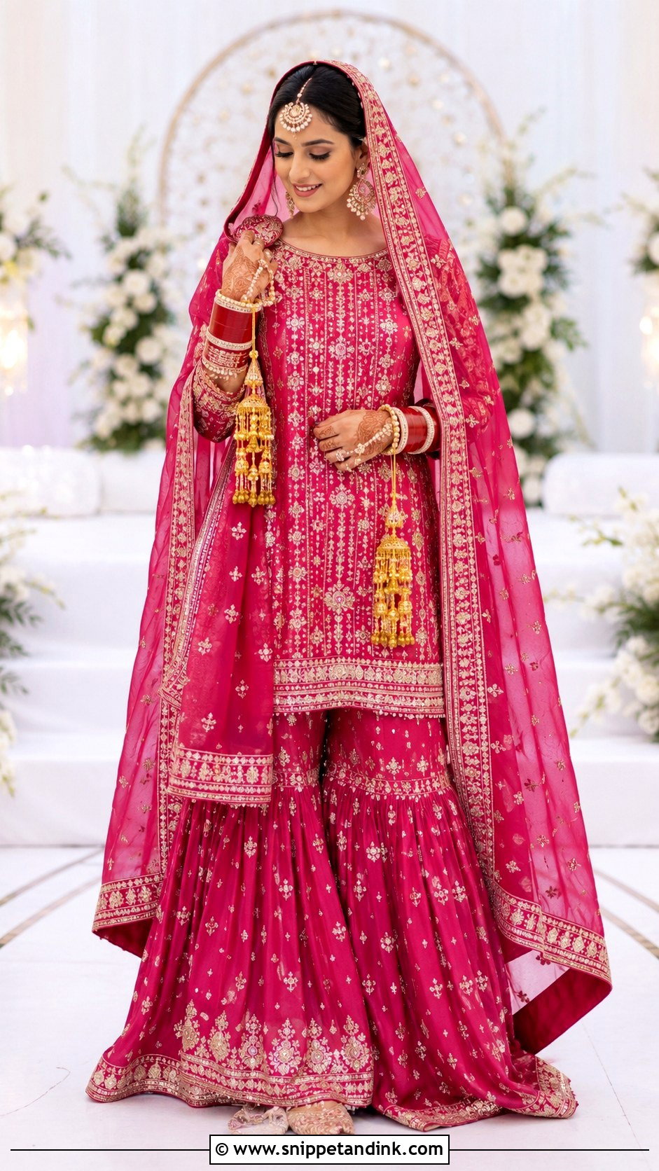 Punjabi Bride Sharara Suit - Snippet and Ink - 25 Traditional Punjabi Bride Ideas