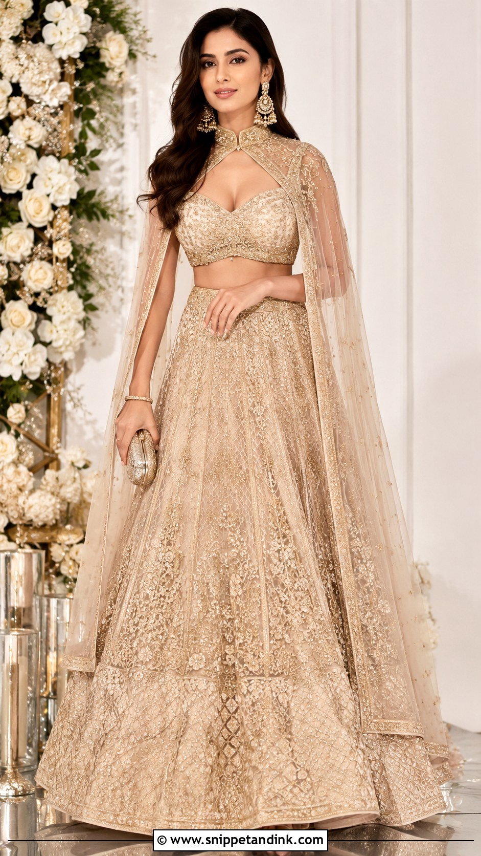 Punjabi Cape Lehenga Outfit - Snippet and Ink - 25 Punjabi Wedding Dress Ideas