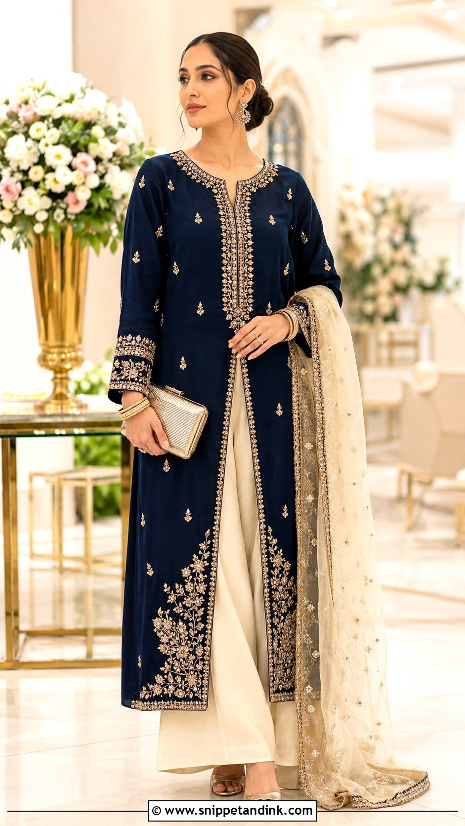 Punjabi Front Slit Suit For Wedding - Snippet and Ink - 25 Punjabi Designer Boutique Wedding Suits
