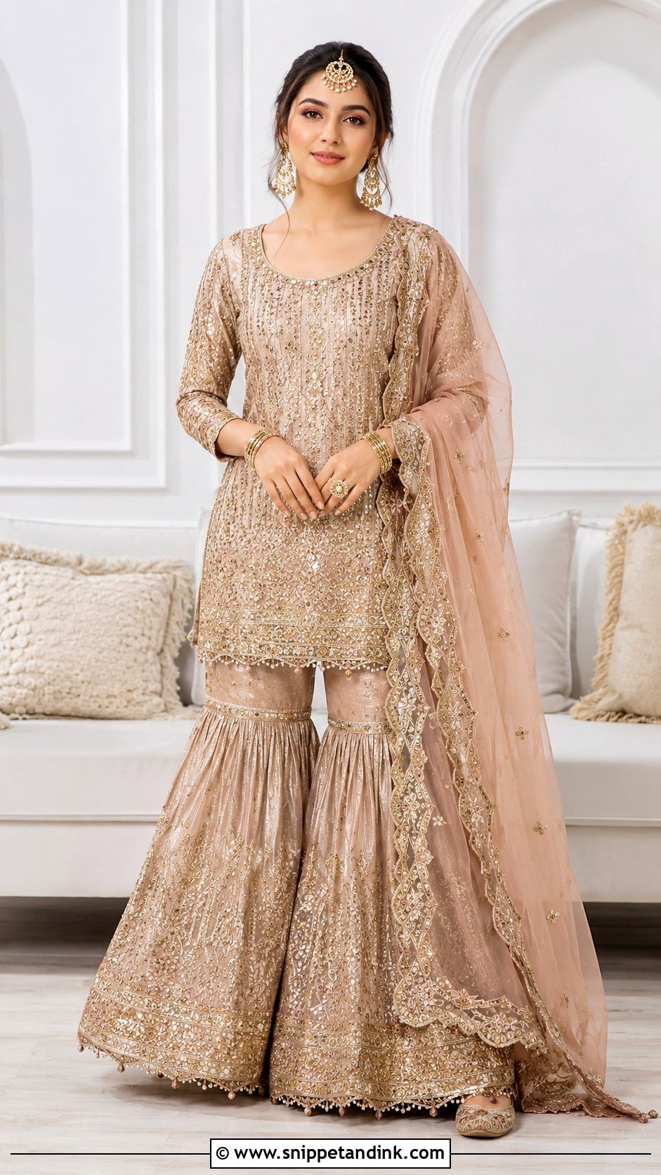 Punjabi Gharara Suit For Wedding - Snippet and Ink - 25 Punjabi Wedding Dress Ideas