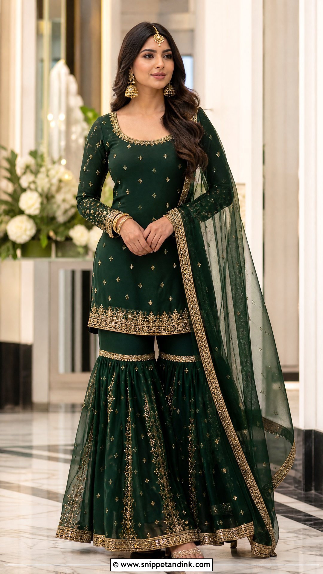 Punjabi Gharara Suit Outfit - Snippet and Ink - 25 Punjabi Wedding Outfits