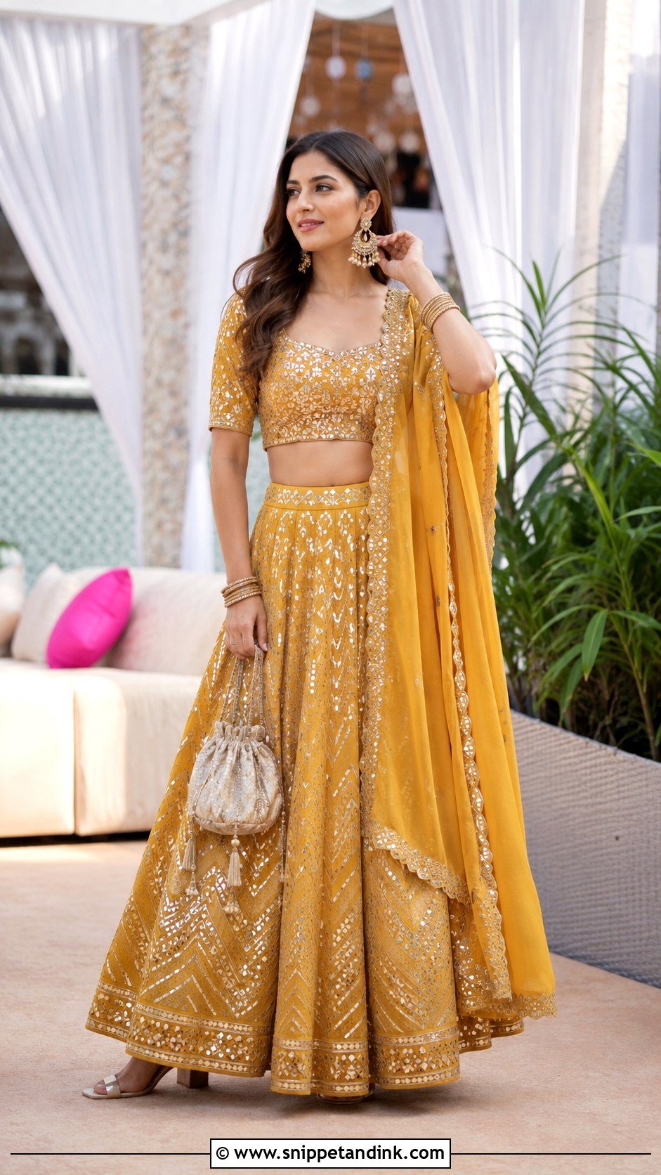 Punjabi Gota Patti Lehenga - Snippet and Ink - 25 Punjabi Wedding Dress Ideas