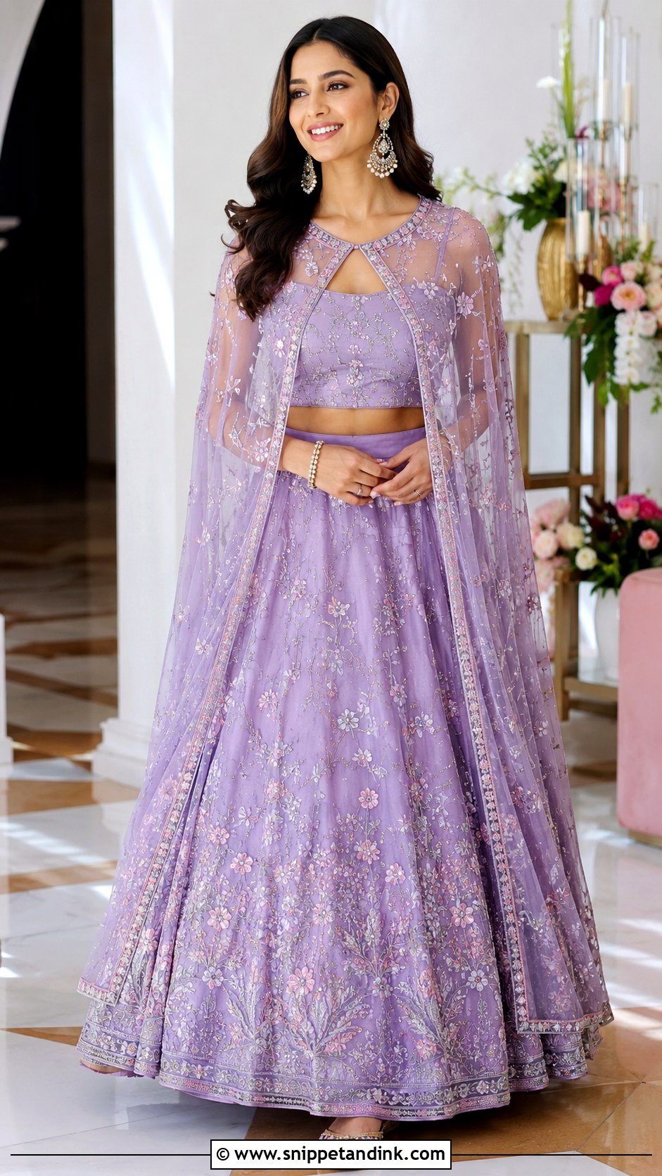 Punjabi Jaago Cape Lehenga - Snippet and Ink - 30 Punjabi Jaago Outfit Ideas
