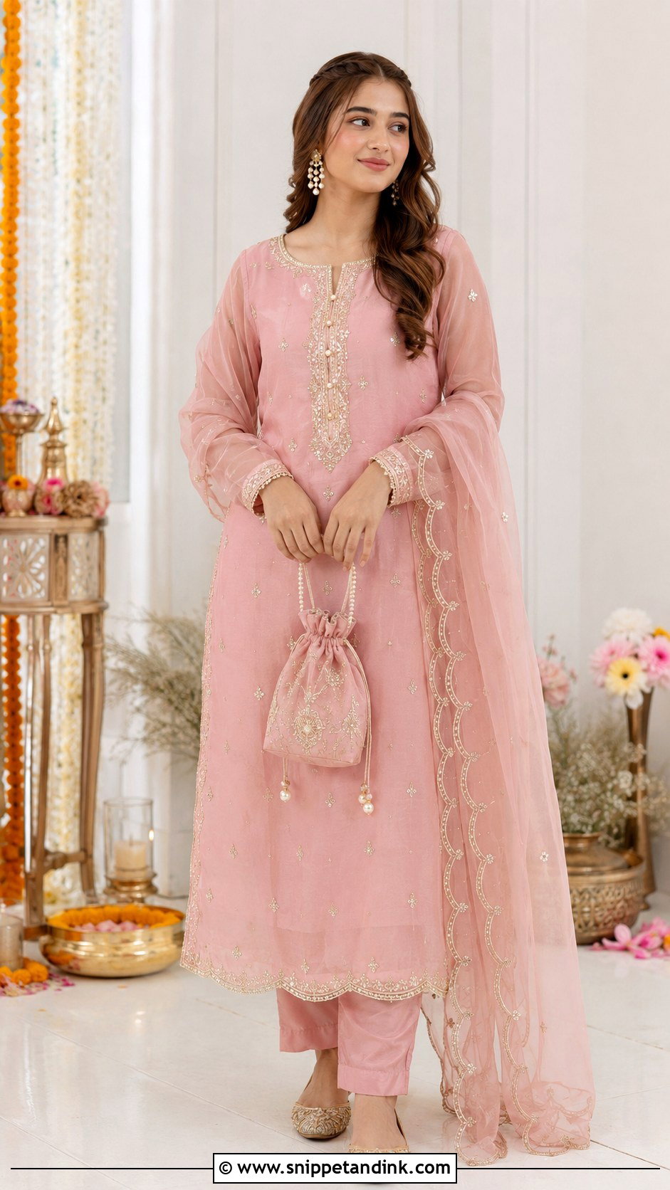Punjabi Jaago Organza Suit - Snippet and Ink - 30 Punjabi Jaago Outfit Ideas