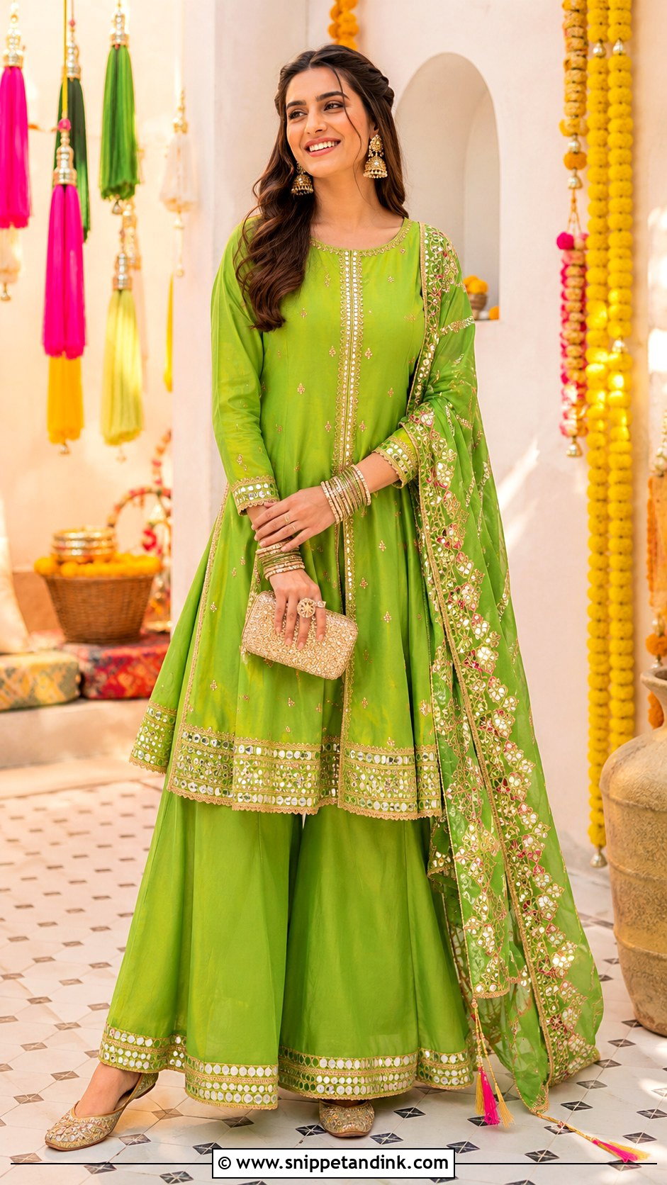 Punjabi Jaago Palazzo Suit - Snippet and Ink - 30 Punjabi Jaago Outfit Ideas