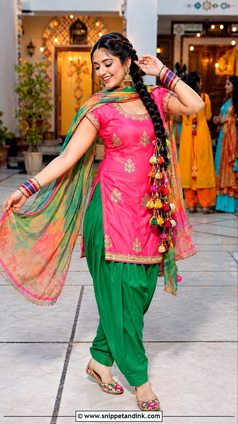 Punjabi Jaago Paranda Suit - Snippet and Ink - 30 Punjabi Jaago Outfit Ideas