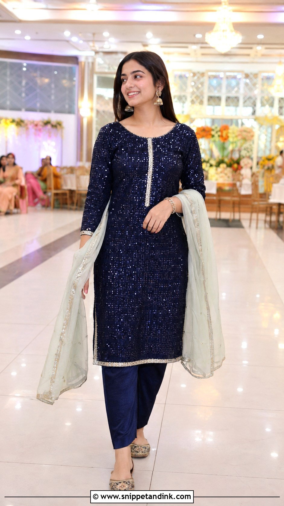 Punjabi Jaago Sequin Suit - Snippet and Ink - 30 Punjabi Jaago Outfit Ideas