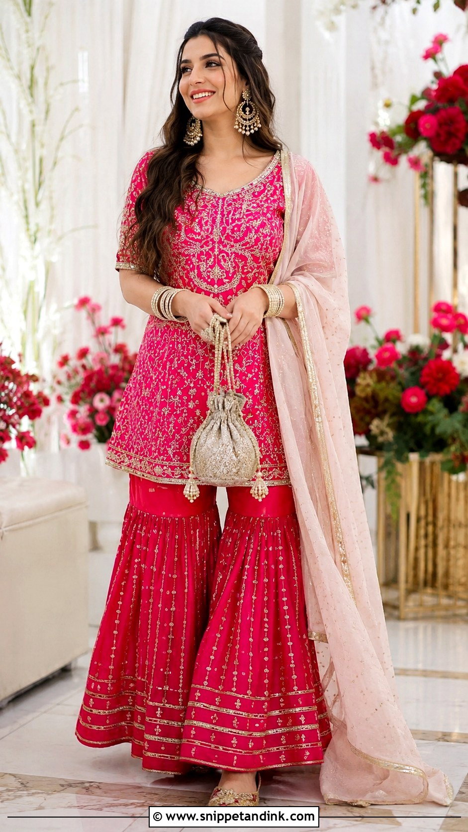 Punjabi Jaago Sharara Suit - Snippet and Ink - 30 Punjabi Jaago Outfit Ideas