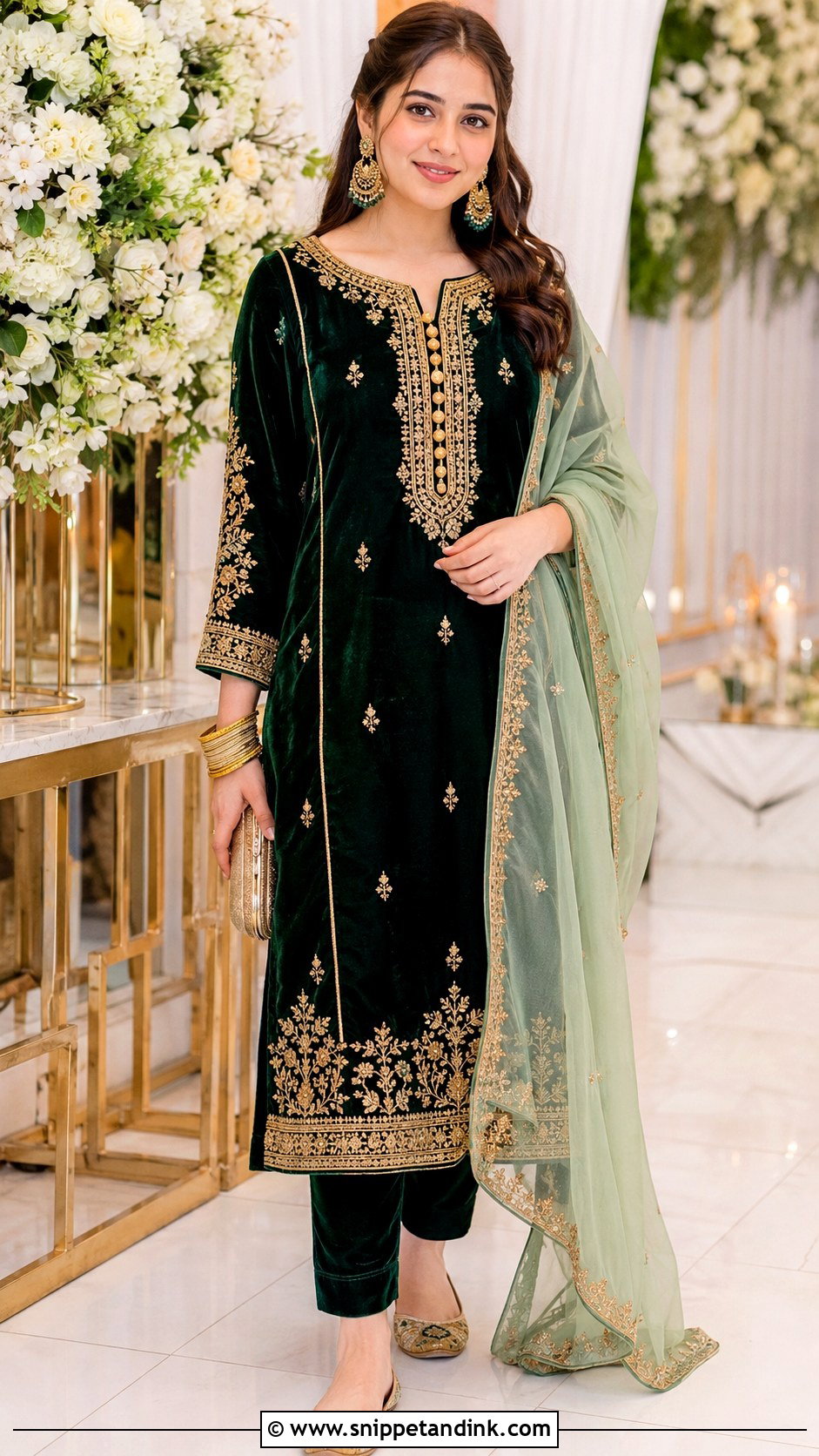 Punjabi Jaago Velvet Suit - Snippet and Ink - 30 Punjabi Jaago Outfit Ideas