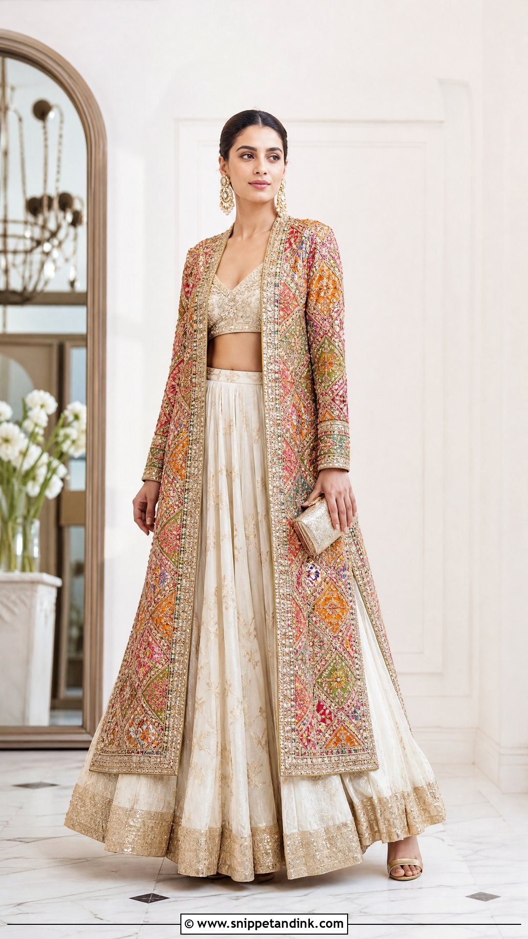Punjabi Jacket Lehenga Outfit - Snippet and Ink - 25 Punjabi Wedding Outfits