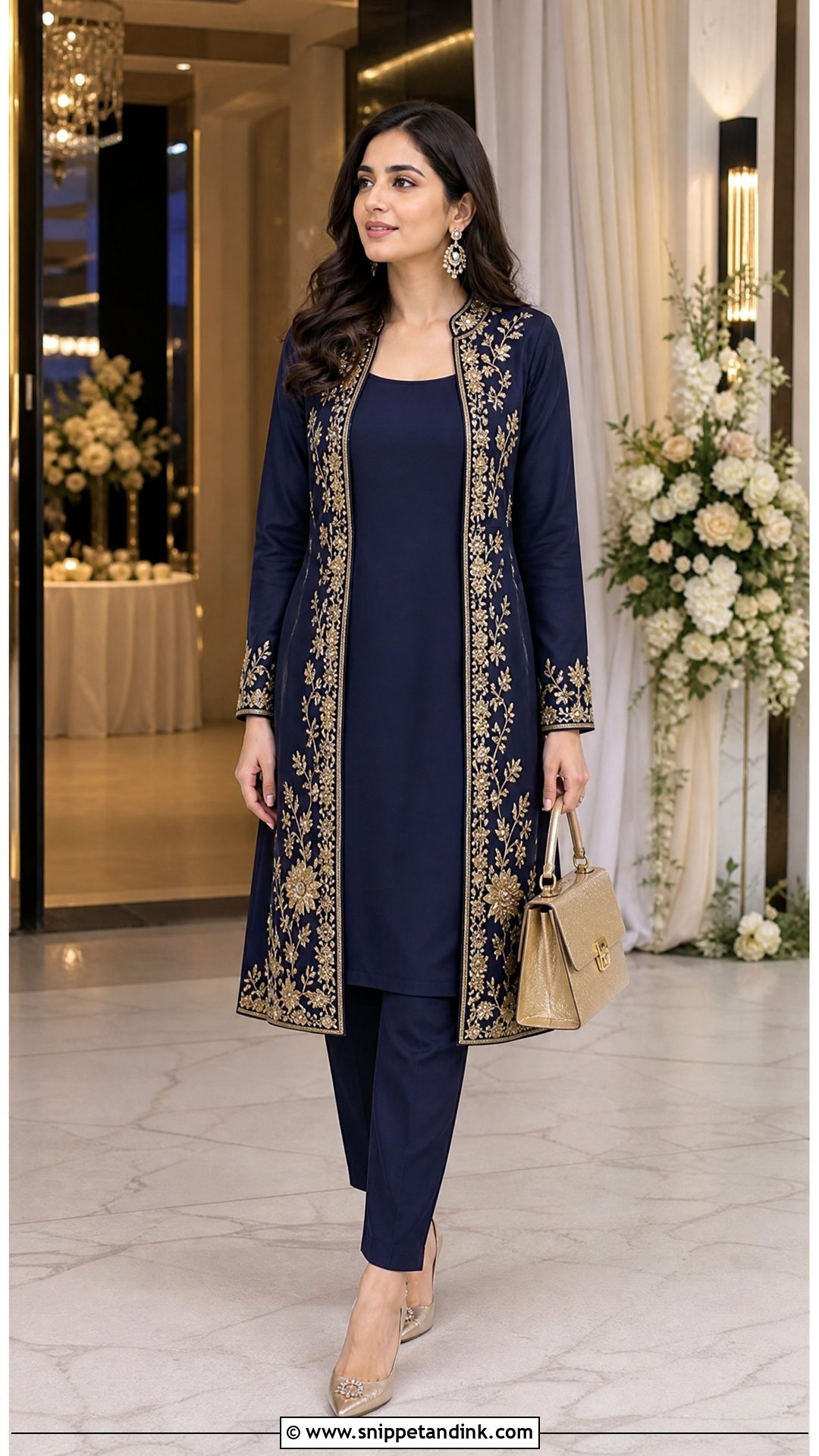 Punjabi Jacket Suit With Straight Pants - Snippet and Ink - 20 Punjabi Wedding Suit Party Wear Ideas