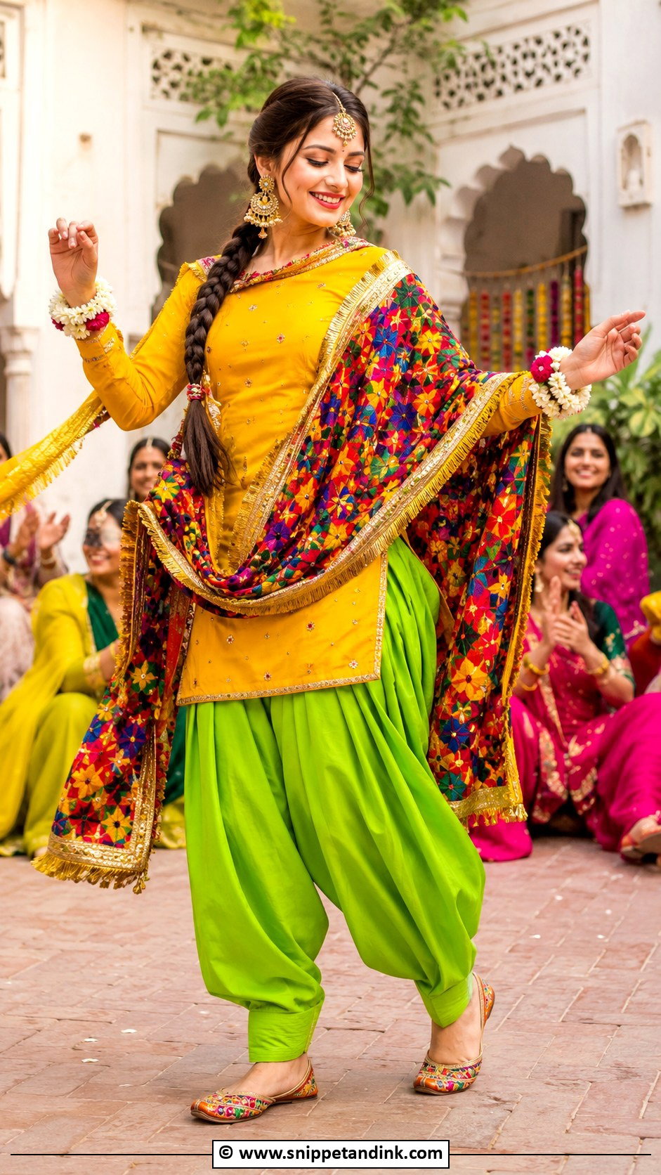 Punjabi Mehandi Patiala Suit Outfit - Snippet and Ink - 30 Mehandi Outfits