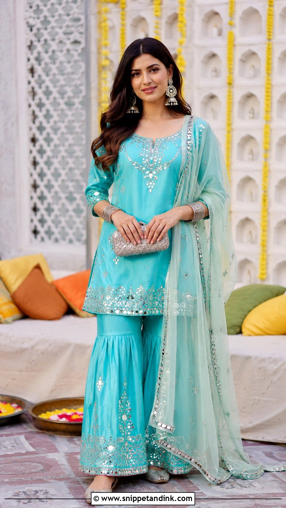 Punjabi Mirror Work Suit For Wedding - Snippet and Ink - 25 Punjabi Designer Boutique Wedding Suits