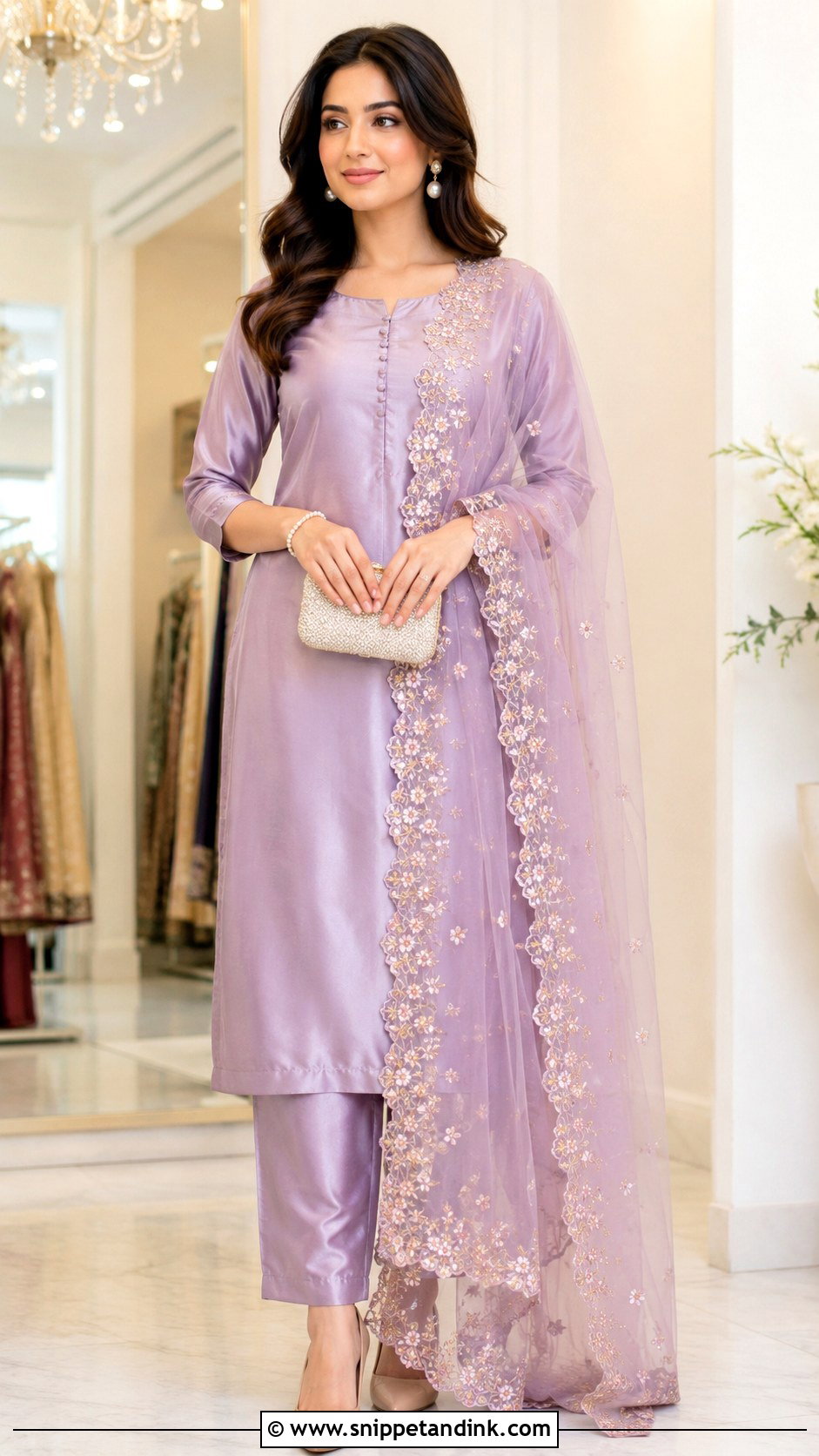 Punjabi Net Dupatta Suit For Wedding - Snippet and Ink - 25 Punjabi Designer Boutique Wedding Suits