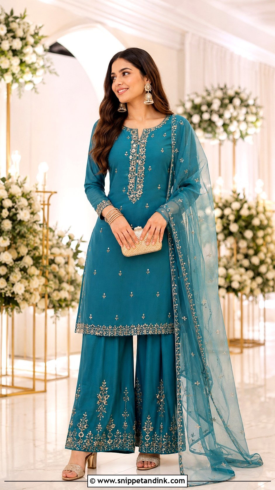 Punjabi Palazzo Suit For Wedding - Snippet and Ink - 25 Punjabi Wedding Dress Ideas