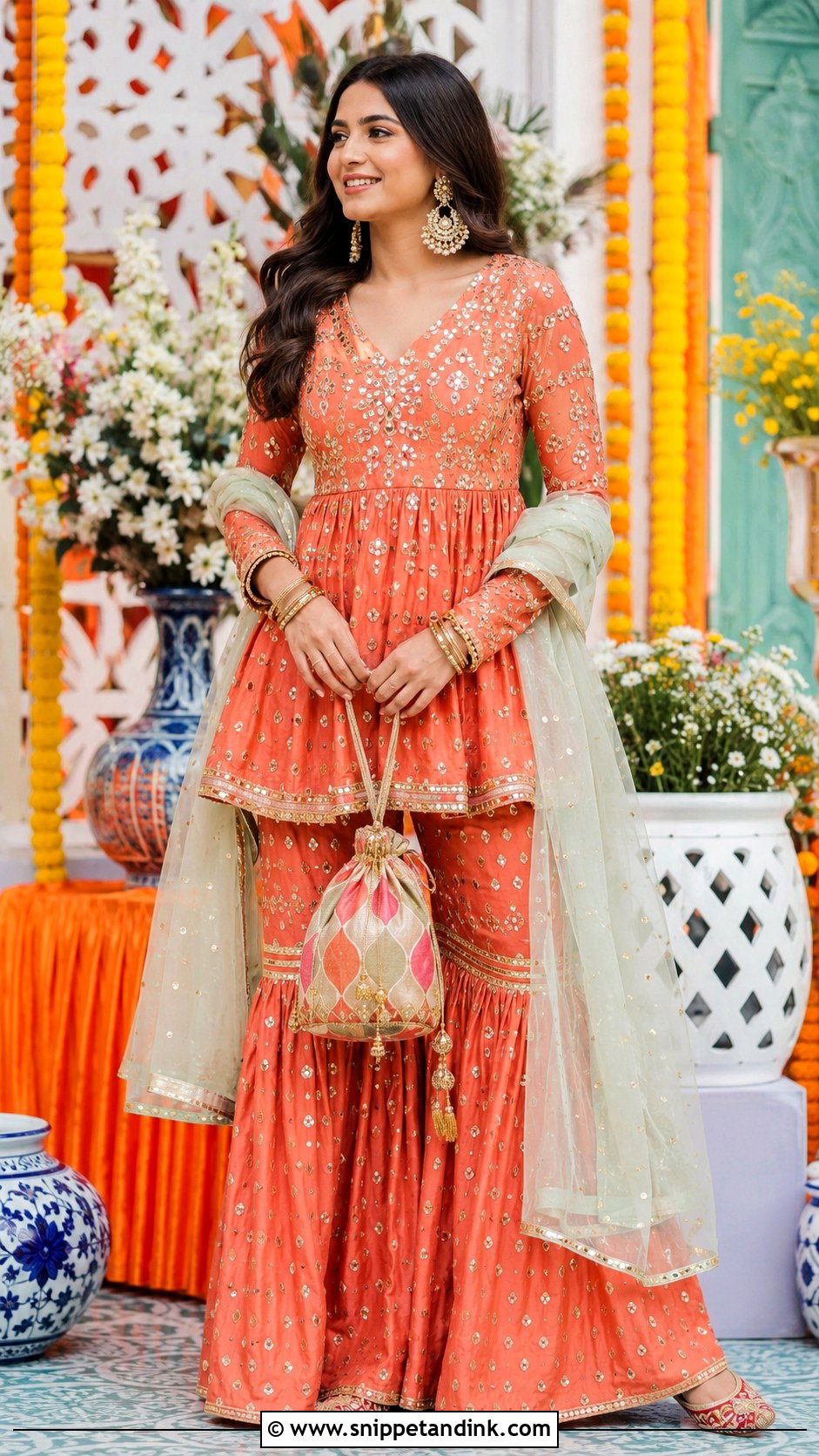 Punjabi Peplum Sharara Suit - Snippet and Ink - 25 Punjabi Wedding Dress Ideas