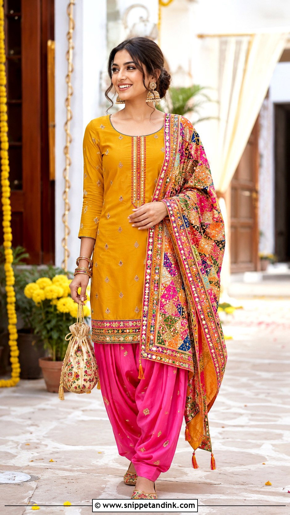 Punjabi Phulkari Suit For Wedding - Snippet and Ink - 25 Punjabi Designer Boutique Wedding Suits