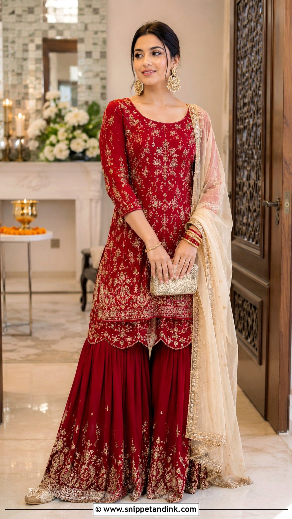 Punjabi Red Suit For Wedding - Snippet and Ink - 25 Punjabi Designer Boutique Wedding Suits
