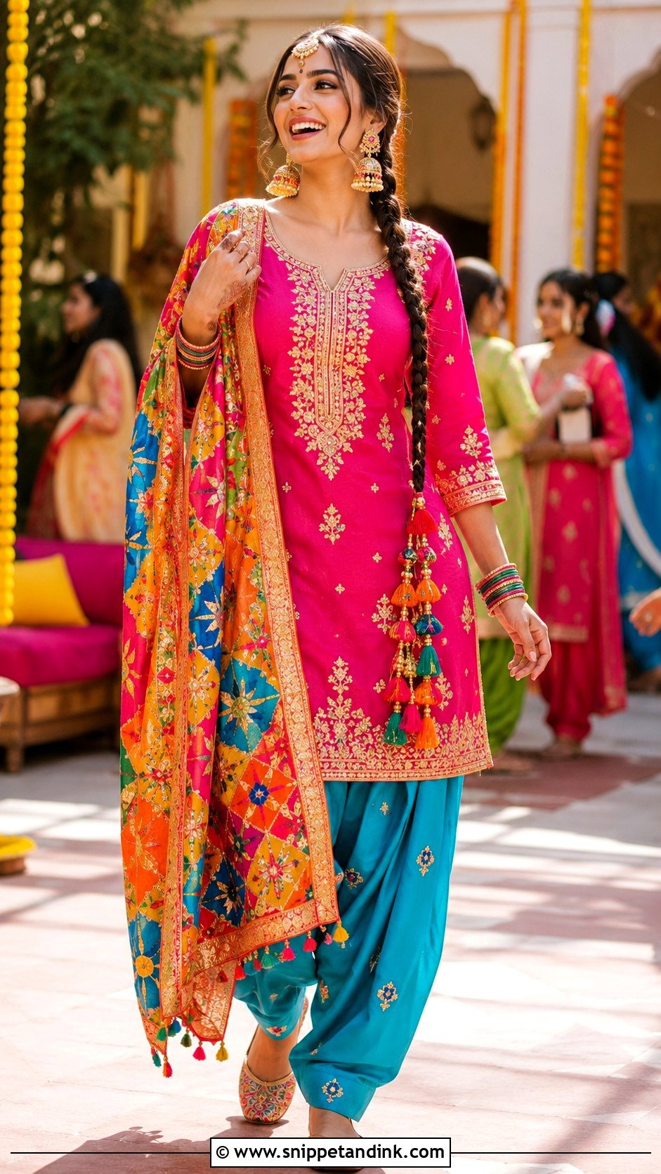 Punjabi Suit Indian Bridesmaid Outfit - Snippet and Ink - 20 Indian Bridemates Dress Ideas