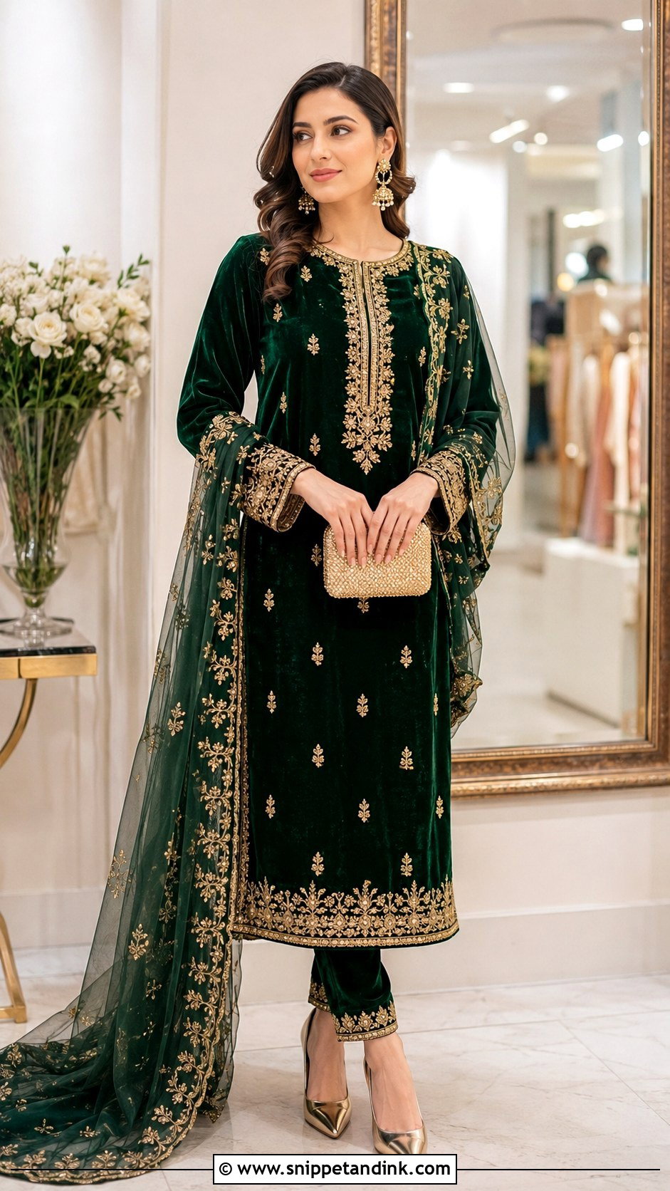 Punjabi Velvet Suit For Wedding - Snippet and Ink - 25 Punjabi Designer Boutique Wedding Suits