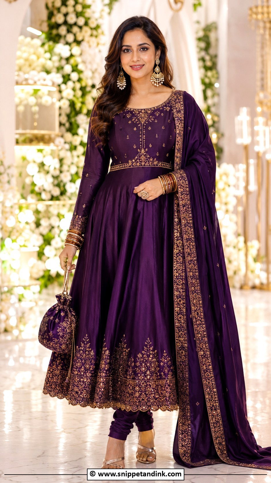 Purple Anarkali Wedding Suit - Snippet and Ink - 25 Heavy Anarkali Wedding Suits