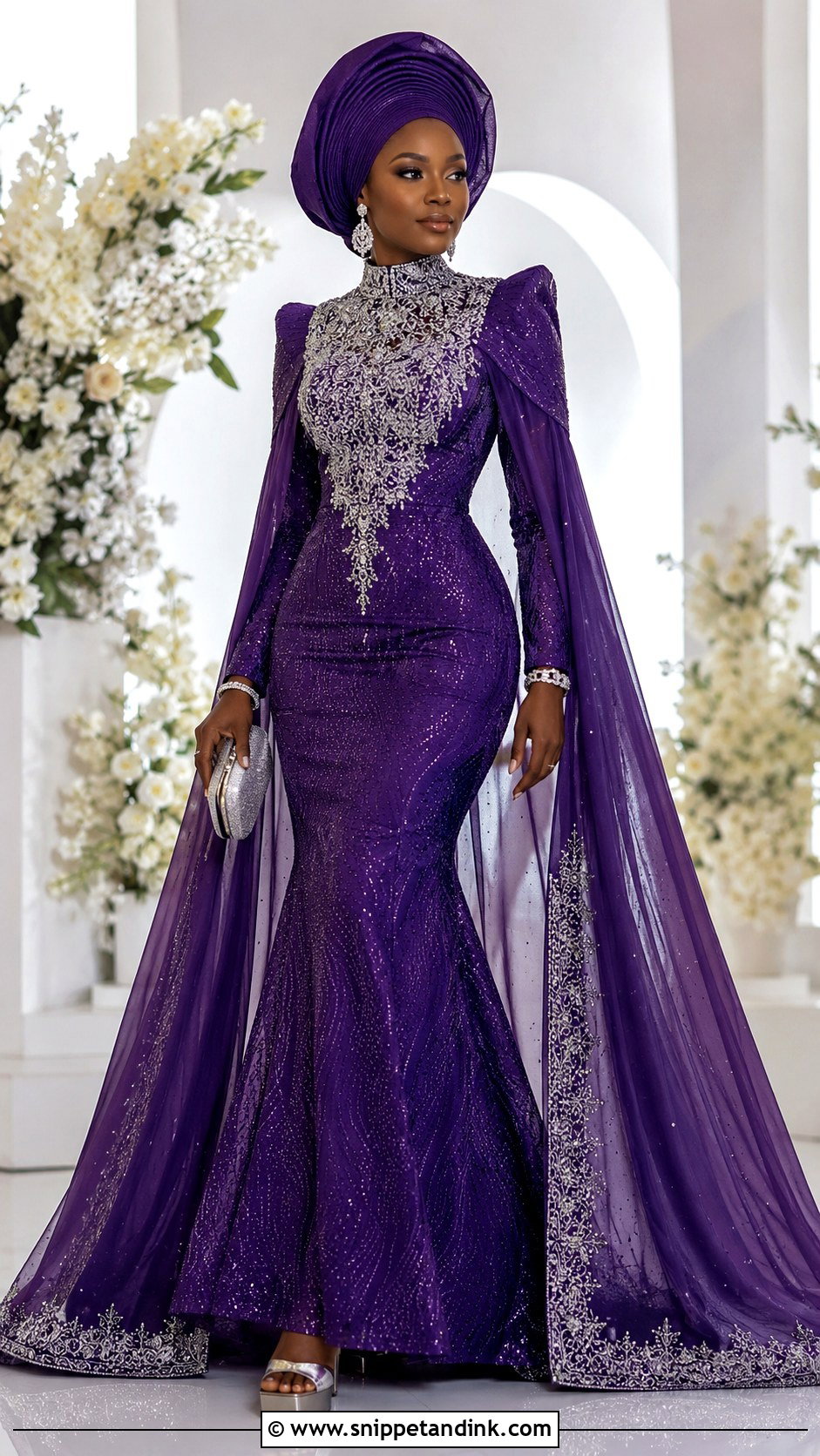 Purple And Silver Membeso Dress - Snippet and Ink - 20 Membeso Dress for the Bride Ideas