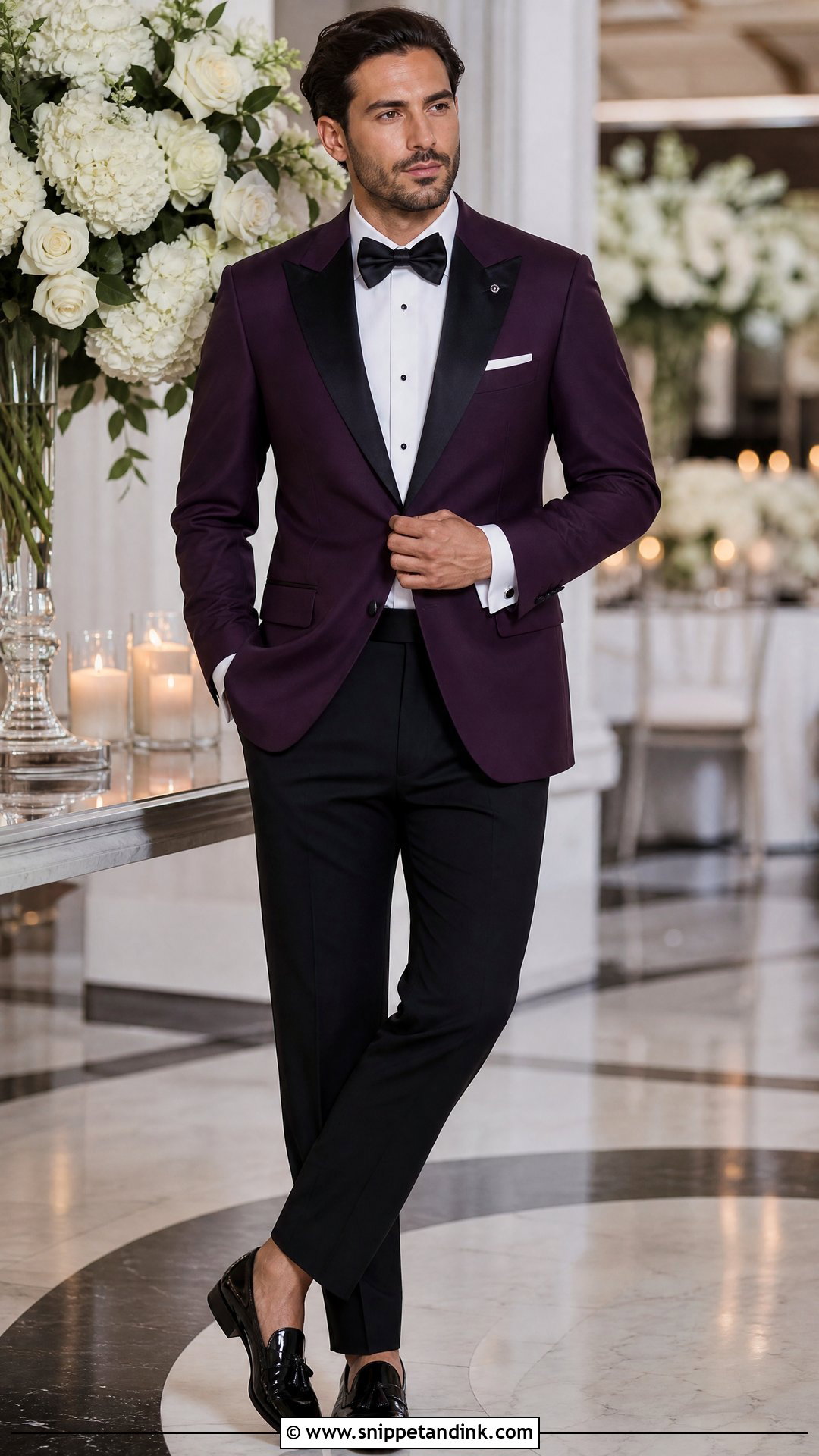 Purple Blazer With Black Trousers - Snippet and Ink - 20 Purple Wedding Suit Ideas