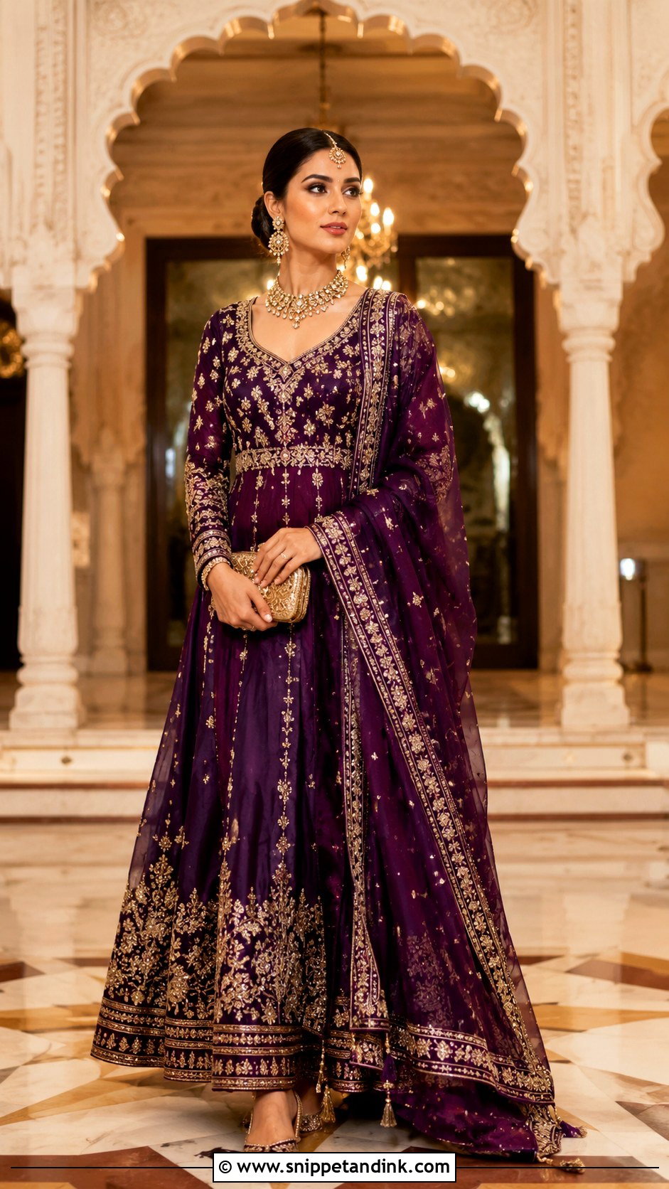 Purple Bridal Anarkali - Snippet and Ink - 25 Bridal Anarkali Ideas