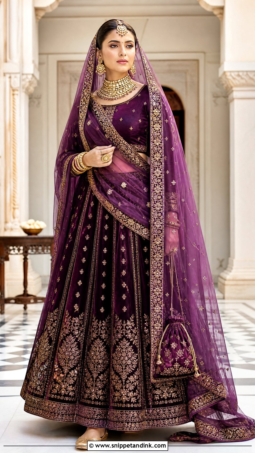 Purple Bridal Lehenga - Snippet and Ink - 25 Royal Indian Brides Ideas