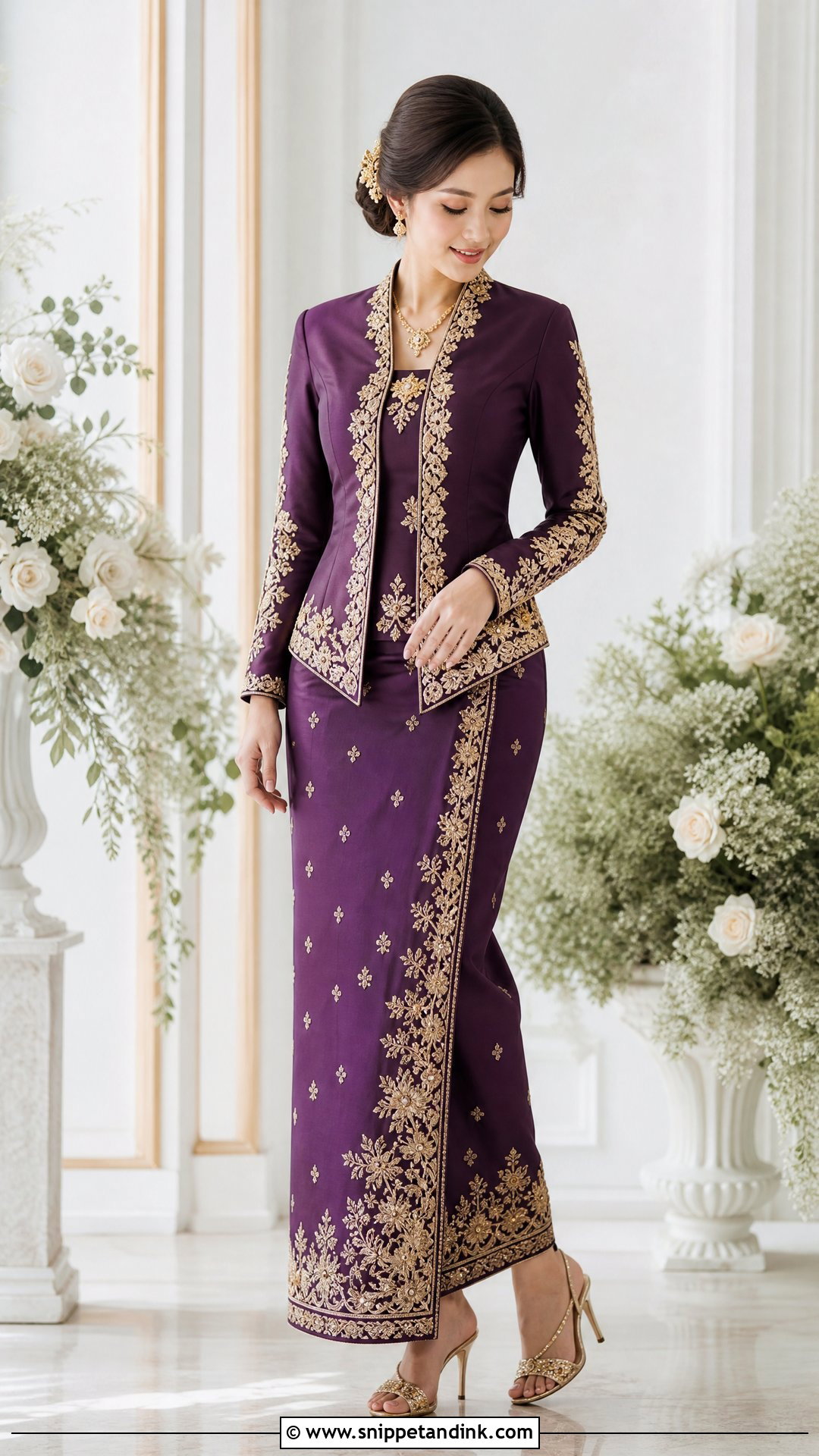 Purple Burmese Wedding Dress - Snippet and Ink - 25 Burmese Wedding Dress Ideas