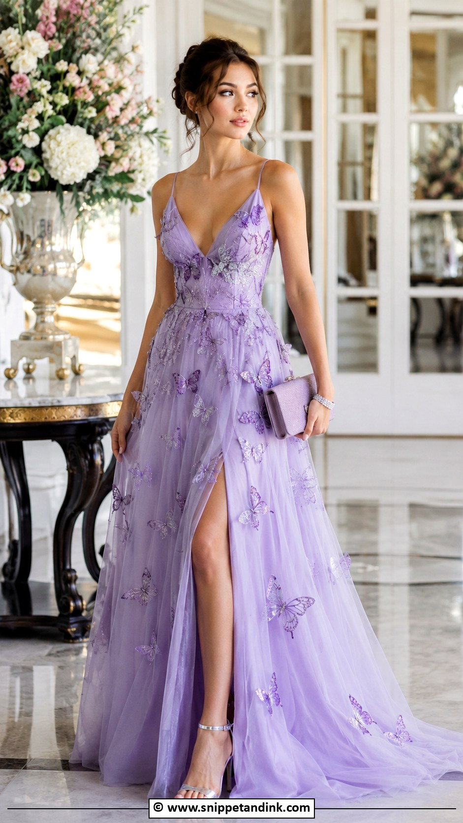 Purple Butterfly Gown - Snippet and Ink - 30 Butterfly Gown Ideas