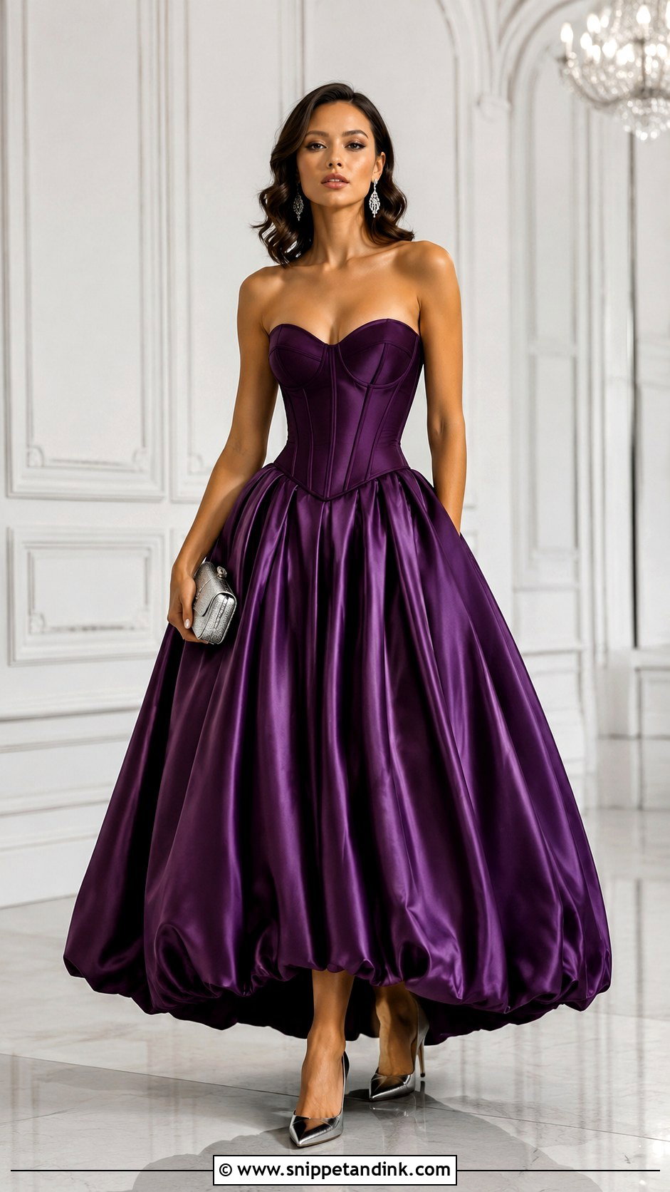 Purple Corset Balloon Gown - Snippet and Ink - 20 Balloon Gown Ideas
