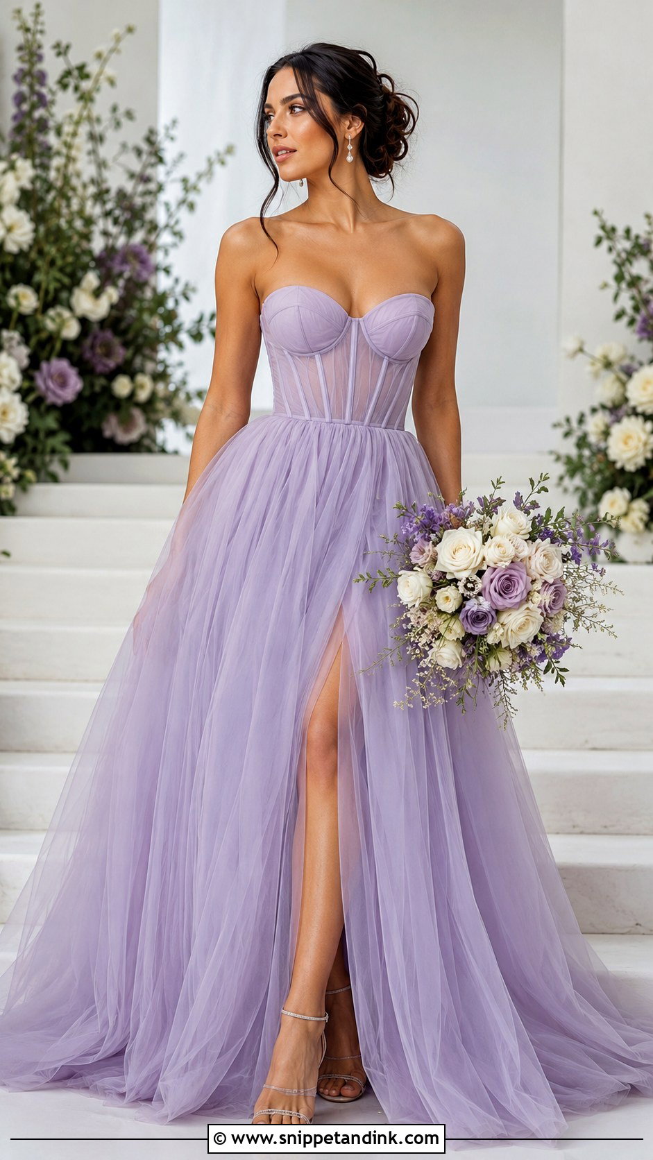 Purple Corset Wedding Gown - Snippet and Ink - 25 Purple Wedding Gown Ideas