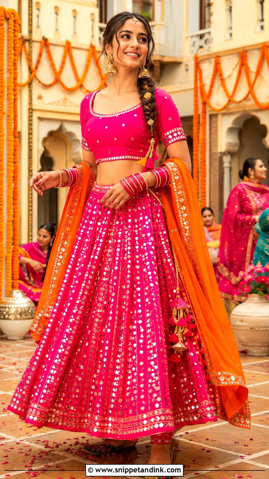 Purple Embroidered Jaggo Lengha - Snippet and Ink - 20 Jaggo Lengha Ideas