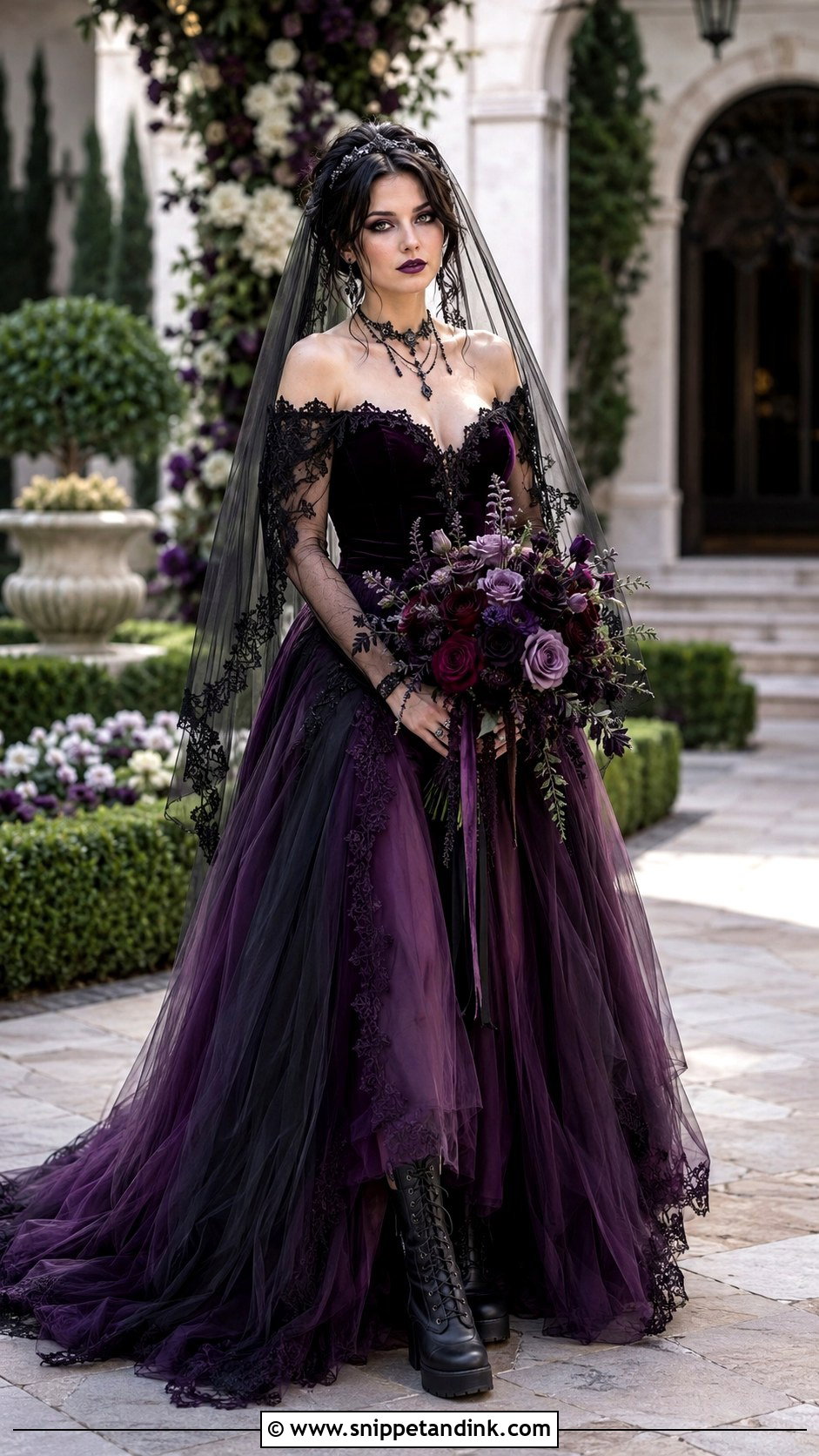 Purple Emo Wedding Dress - Snippet and Ink - 20 Emo Wedding Dresses