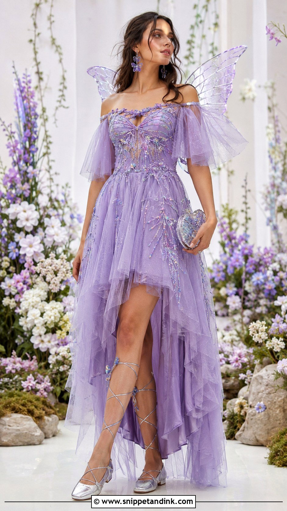 Purple Fairy Enchanted Dress - Snippet and Ink - 20 Enchanted Dress Fairytale Ideas