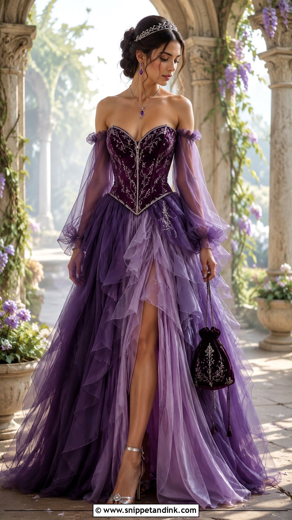 Purple Fantasy Ball Gown - Snippet and Ink - 20 Ball Gown Fantasy Royal Ideas