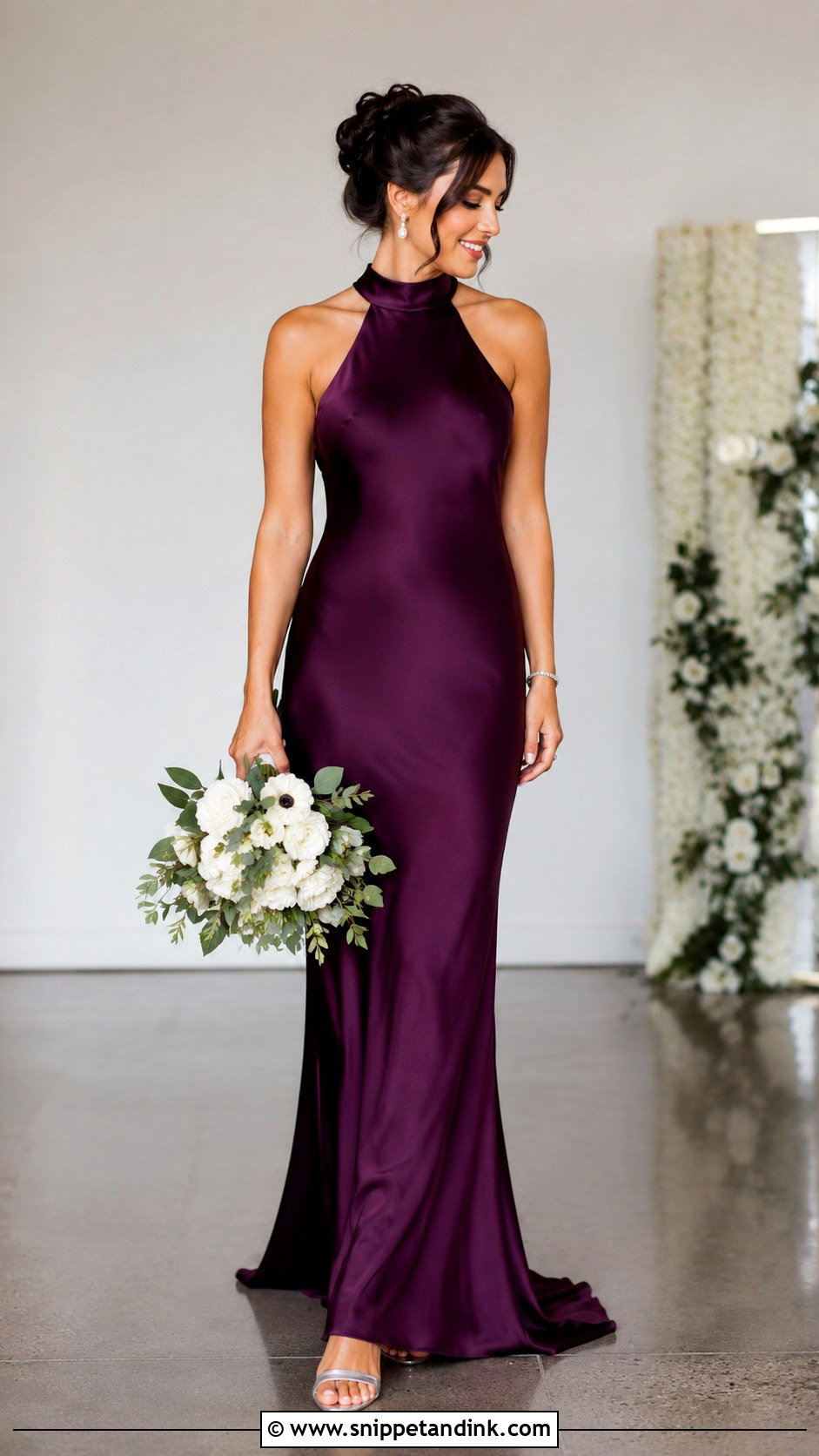 Purple Halter Wedding Gown - Snippet and Ink - 25 Purple Wedding Gown Ideas