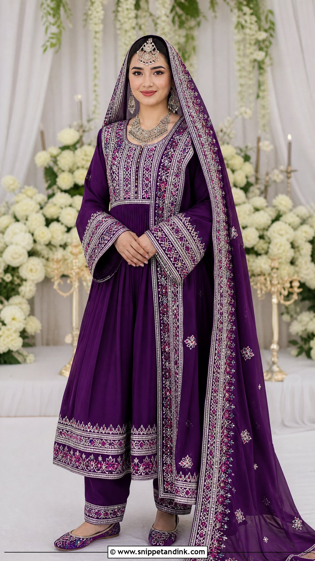 Purple Hazaragi Afghan Wedding Dress - Snippet and Ink - 20 Afghan Wedding Dresses
